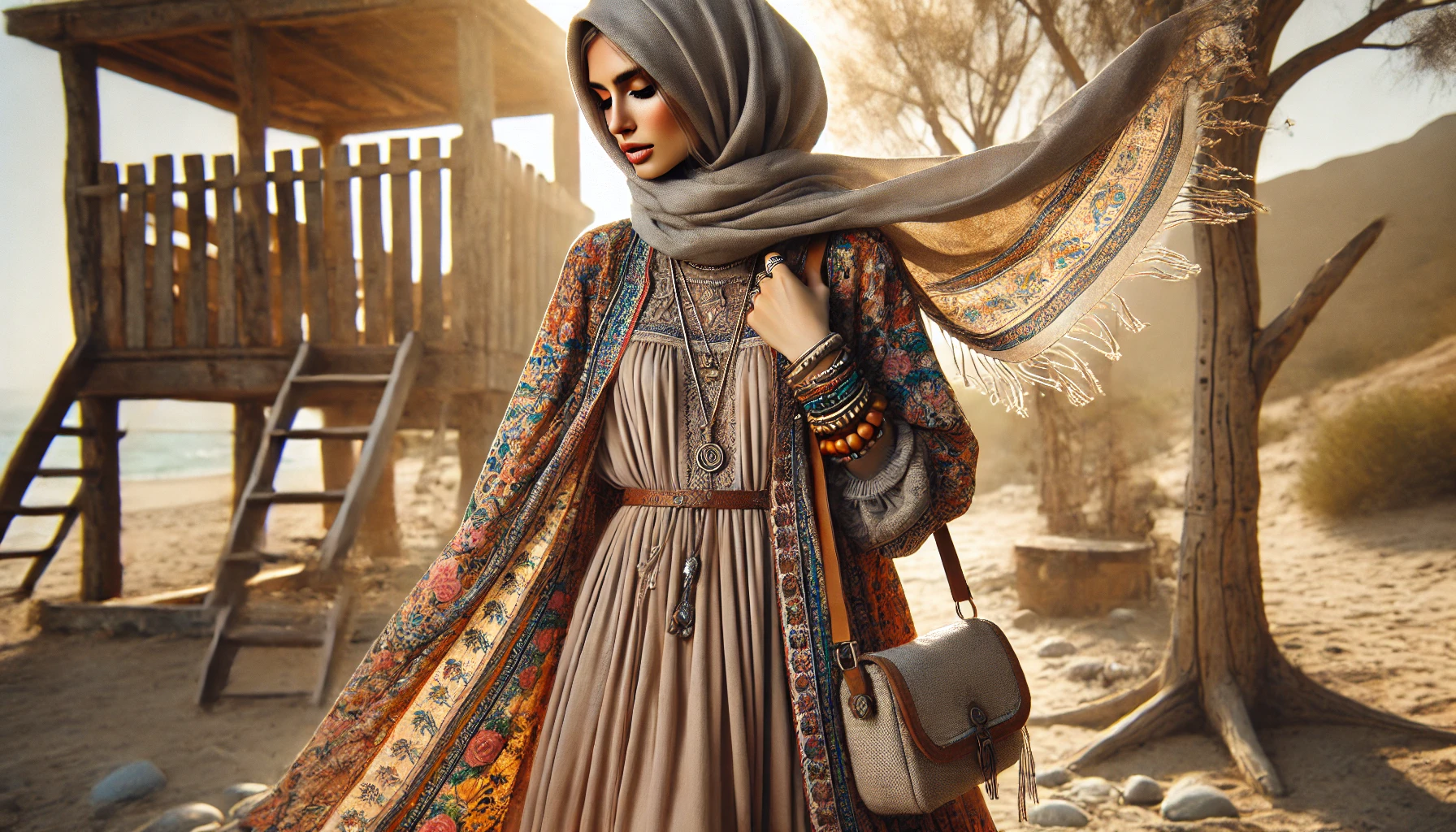 Gaya Hijab Bohemian Chic: Perpaduan Santai yang Sedang Tren