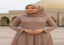 Dress Brokat Syari untuk Momen Tunangan hingga Akad Nikah