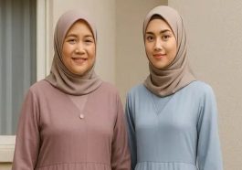 Gamis V Neck yang Modern dan Cocok untuk Segala Usia