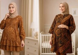 Bumil Tetap Stylish dengan 6 Model Tunik Batik Kekinian