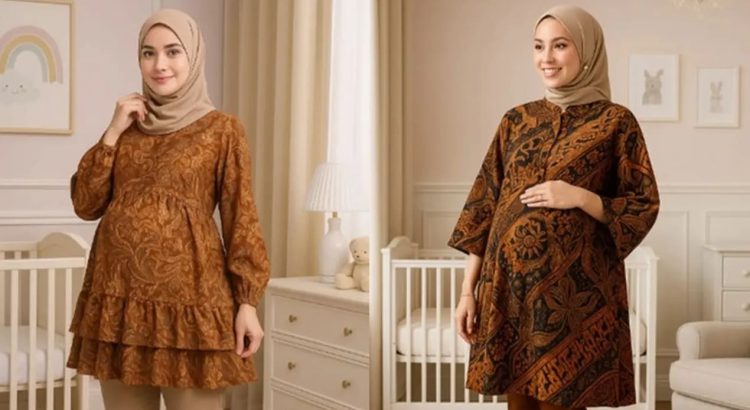 Bumil Tetap Stylish dengan 6 Model Tunik Batik Kekinian