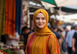 Hijab Analogous Paduan Dress dengan Warna Lembut dan Stylish