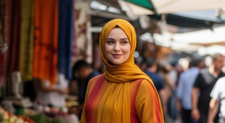 Hijab Analogous Paduan Dress dengan Warna Lembut dan Stylish