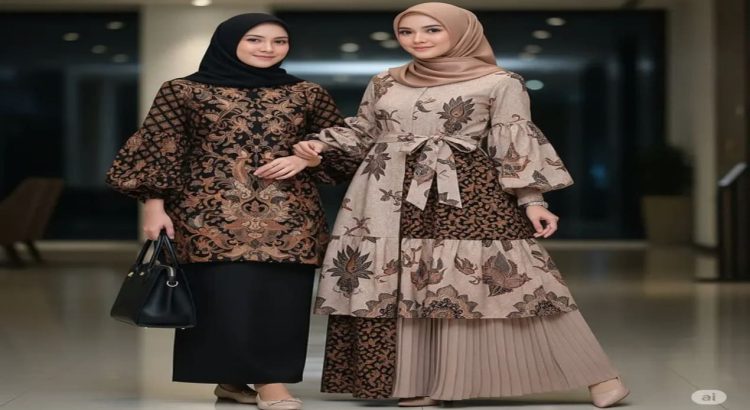 Hijab Lengan Balon Batik 2025 Modis, Sopan, dan Nyaman