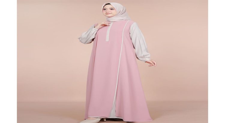 Hijab Muslim Modern Elegan Pesona Dress Panjang Polos Casual