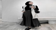 Monokrom hingga Bright Color Kombinasi Hijab dan Long Dress