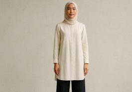 Blouse dan Kulot Earth Tone Tampil Anggun dengan Hijab