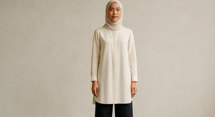 Blouse dan Kulot Earth Tone Tampil Anggun dengan Hijab