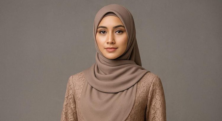 Hijab Earth Tone dengan Dress untuk Tampilan Natural dan Elegan