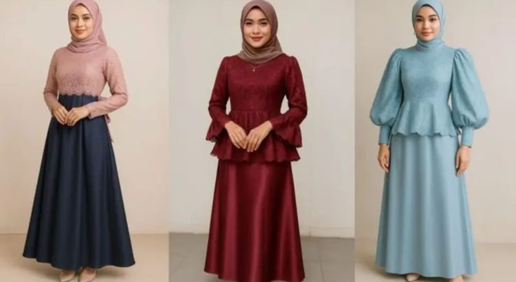 Inspirasi Dress Payet Muslim Panjang, Anggun & Modern