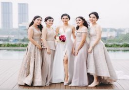 Model Gaun Bridesmaid Brokat Non-Hijab untuk Kondangan