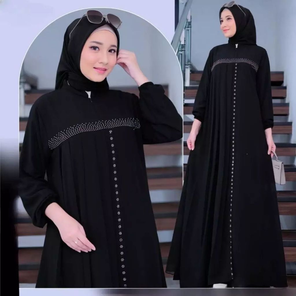 Gamis Monokrom Hitam : Simpel Tapi Mewah