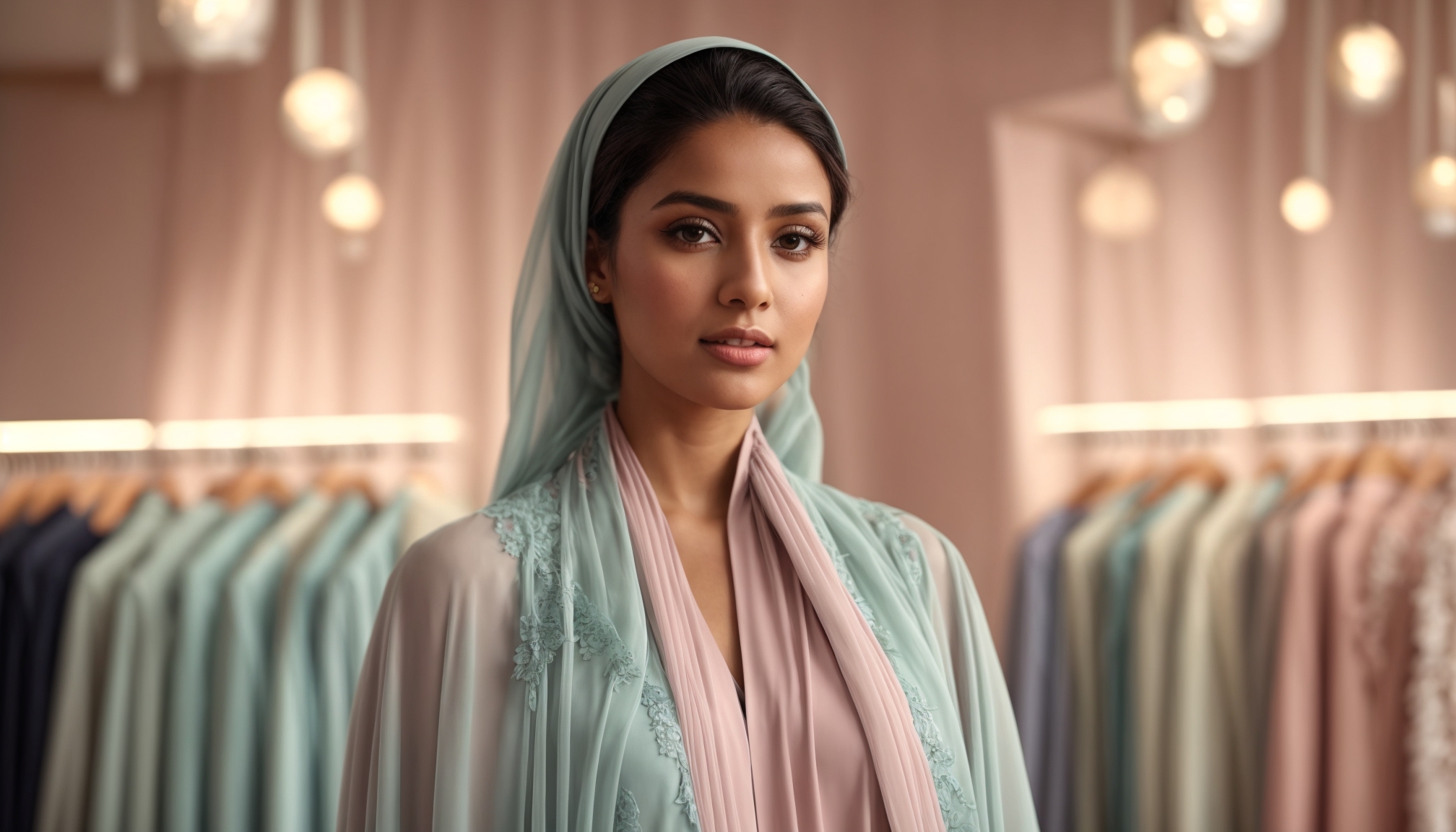 Gamis Ruffle Lembut, Rahasia Tampil Feminin Tanpa Terlihat Berlebihan